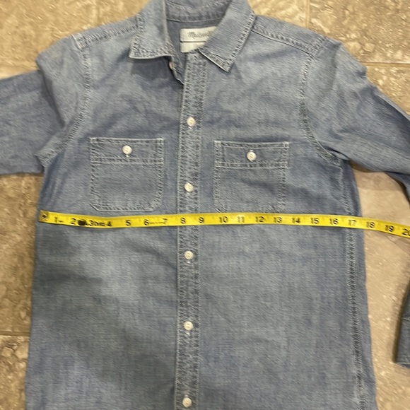 Madewell Chambray Classic Ex-Boyfriend Shirt in Mazzy Wash Size‎ XXS - Picture 11 of 12